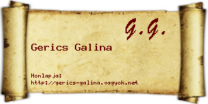 Gerics Galina névjegykártya